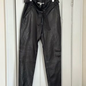 Veronica Beard Black Leather Pants - NWT